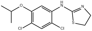 (2Z)-N-[2,4-dichloro-5-(propan-2-yloxy)phenyl]-1,3-thiazolidin-2-imine Struktur