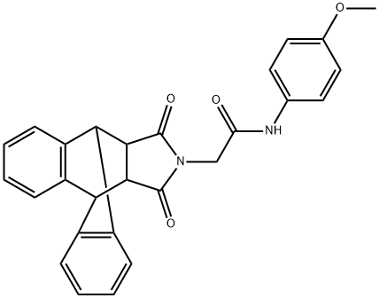 2-[16,18-dioxo-17-azapentacyclo[6.6.5.0~2,7~.0~9,14~.0~15,19~]nonadeca-2(7),3,5,9(14),10,12-hexaen-17-yl]-N-(4-methoxyphenyl)acetamide Struktur