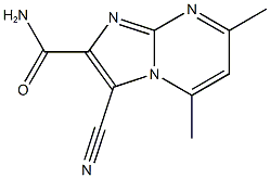 3-cyano-5,7-dimethylimidazo[1,2-a]pyrimidine-2-carboxamide Struktur