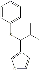 3-[2-methyl-1-(phenylsulfanyl)propyl]furan Struktur