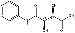 (2R,3R)-2,3-dihydroxy-3-(phenylcarbamoyl)propanoic acid Struktur