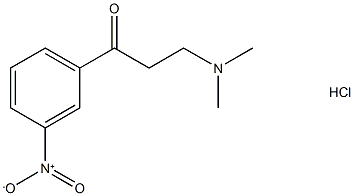 3-(Dimethylamino)-1-(3-nitrophenyl)propan-1-one hydrochloride Struktur