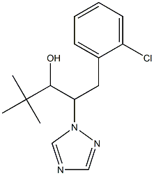 1-(2-chlorophenyl)-4,4-dimethyl-2-(1H-1,2,4-triazol-1-yl)pentan-3-ol Struktur