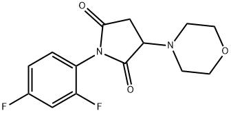 1-(2,4-difluorophenyl)-3-(morpholin-4-yl)pyrrolidine-2,5-dione Struktur