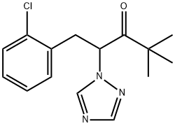 1-(2-chlorophenyl)-4,4-dimethyl-2-(1H-1,2,4-triazol-1-yl)pentan-3-one Struktur