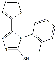 4-(2-methylphenyl)-5-(thiophen-2-yl)-4H-1,2,4-triazole-3-thiol Struktur