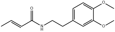 (2E)-N-[2-(3,4-dimethoxyphenyl)ethyl]but-2-enamide Struktur