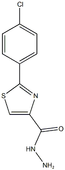 2-(4-chlorophenyl)-1,3-thiazole-4-carbohydrazide Struktur