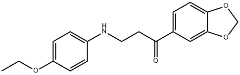 1-(2H-1,3-benzodioxol-5-yl)-3-[(4-ethoxyphenyl)amino]propan-1-one Struktur