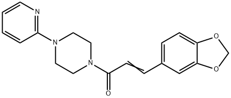 (2E)-3-(2H-1,3-benzodioxol-5-yl)-1-[4-(pyridin-2-yl)piperazin-1-yl]prop-2-en-1-one Struktur