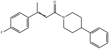 (2Z)-3-(4-fluorophenyl)-1-(4-phenylpiperidin-1-yl)but-2-en-1-one Struktur