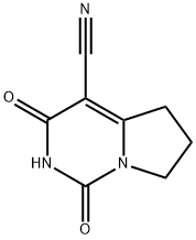 1,3-dioxo-1H,2H,3H,5H,6H,7H-pyrrolo[1,2-c]pyrimidine-4-carbonitrile Struktur