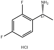 Benzenemethanamine, 2,4-difluoro-.alpha.-methyl-, hydrochloride (1:1), (.alpha.R)- Struktur