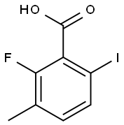 2-fluoro-6-iodo-3-methylbenzoic acid Struktur