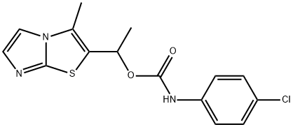 1-(3-methylimidazo[2,1-b][1,3]thiazol-2-yl)ethyl N-(4-chlorophenyl)carbamate Struktur