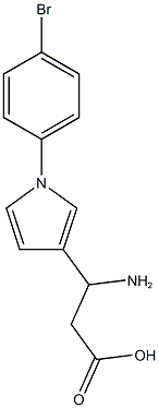 3-amino-3-[1-(4-bromophenyl)-1H-pyrrol-3-yl]propanoic acid Struktur