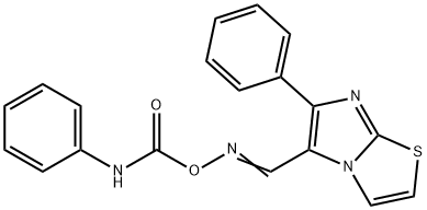 (E)-({6-phenylimidazo[2,1-b][1,3]thiazol-5-yl}methylidene)amino N-phenylcarbamate Struktur