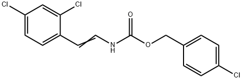 (4-chlorophenyl)methyl N-[(E)-2-(2,4-dichlorophenyl)ethenyl]carbamate Struktur