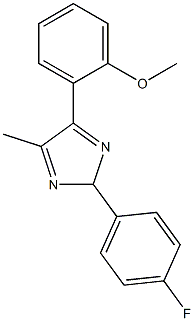 2-(4-fluorophenyl)-4-(2-methoxyphenyl)-5-methyl-2H-imidazole Struktur