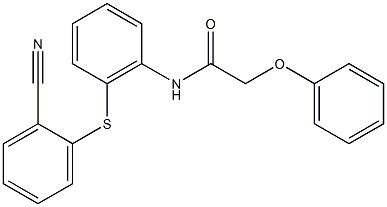 N-{2-[(2-cyanophenyl)sulfanyl]phenyl}-2-phenoxyacetamide Struktur