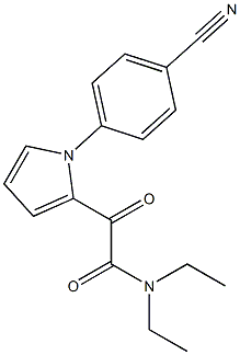 2-[1-(4-cyanophenyl)-1H-pyrrol-2-yl]-N,N-diethyl-2-oxoacetamide Struktur