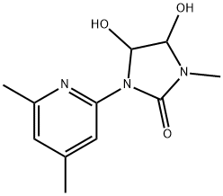 1-(4,6-dimethylpyridin-2-yl)-4,5-dihydroxy-3-methylimidazolidin-2-one Struktur