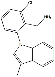 [2-chloro-6-(3-methyl-1H-indol-1-yl)phenyl]methanamine Struktur