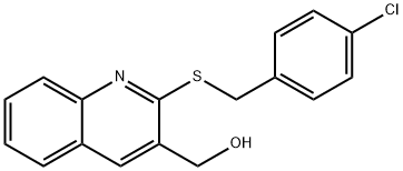 (2-{[(4-chlorophenyl)methyl]sulfanyl}quinolin-3-yl)methanol Struktur