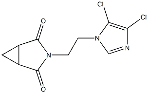 3-[2-(4,5-dichloro-1H-imidazol-1-yl)ethyl]-3-azabicyclo[3.1.0]hexane-2,4-dione Struktur