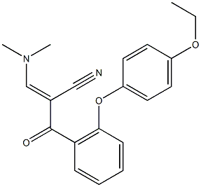 (2E)-3-(dimethylamino)-2-[(E)-2-(4-ethoxyphenoxy)benzoyl]prop-2-enenitrile Struktur