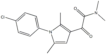 2-[1-(4-chlorophenyl)-2,5-dimethyl-1H-pyrrol-3-yl]-N,N-dimethyl-2-oxoacetamide Struktur