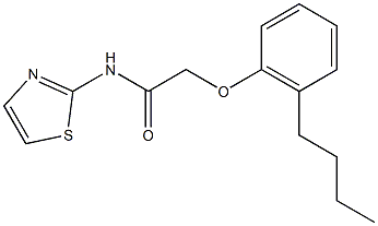 2-(2-butylphenoxy)-N-(1,3-thiazol-2-yl)acetamide Struktur