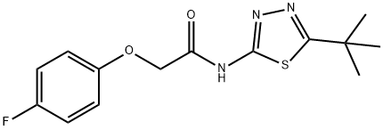 N-[5-(tert-butyl)-1,3,4-thiadiazol-2-yl]-2-(4-fluorophenoxy)acetamide Struktur