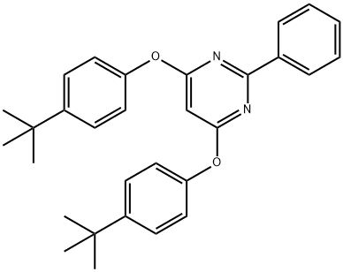 4,6-bis[4-(tert-butyl)phenoxy]-2-phenylpyrimidine Struktur