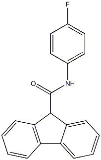 N-(4-fluorophenyl)-9H-fluorene-9-carboxamide Struktur