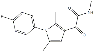 2-[1-(4-fluorophenyl)-2,5-dimethyl-1H-pyrrol-3-yl]-N-methyl-2-oxoacetamide Struktur