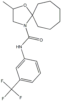 2-methyl-N-[3-(trifluoromethyl)phenyl]-1-oxa-4-azaspiro[4.6]undecane-4-carboxamide Struktur