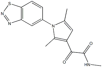 2-[1-(1,2,3-benzothiadiazol-5-yl)-2,5-dimethyl-1H-pyrrol-3-yl]-N-methyl-2-oxoacetamide Struktur