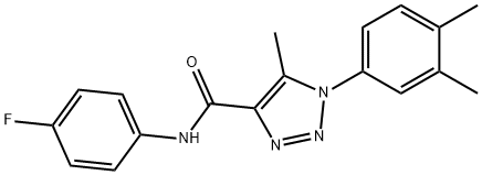 1-(3,4-dimethylphenyl)-N-(4-fluorophenyl)-5-methyl-1H-1,2,3-triazole-4-carboxamide Struktur