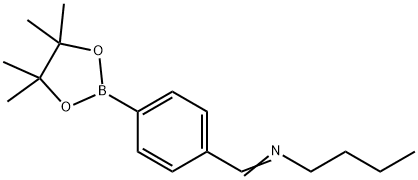 (E)-butyl({[4-(4,4,5,5-tetramethyl-1,3,2-dioxaborolan-2-yl)phenyl]methylidene})amine Struktur