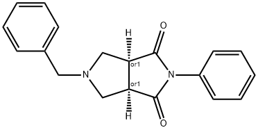 (3aR,6aS)-5-benzyl-2-phenyl-octahydropyrrolo[3,4-c]pyrrole-1,3-dione Struktur