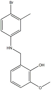 2-{[(4-bromo-3-methylphenyl)amino]methyl}-6-methoxyphenol Struktur