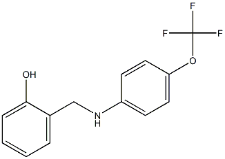 2-({[4-(trifluoromethoxy)phenyl]amino}methyl)phenol Struktur