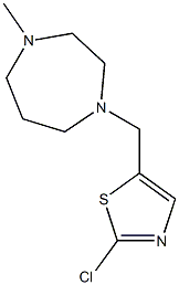 1-[(2-chloro-1,3-thiazol-5-yl)methyl]-4-methyl-1,4-diazepane Struktur