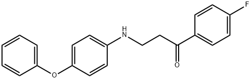 1-(4-fluorophenyl)-3-[(4-phenoxyphenyl)amino]propan-1-one Struktur