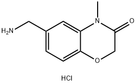 6-(AMinoMethyl)-4-Methyl-2H-benzo[b][1,4]oxazin-3(4H)-one hydrochloride Struktur