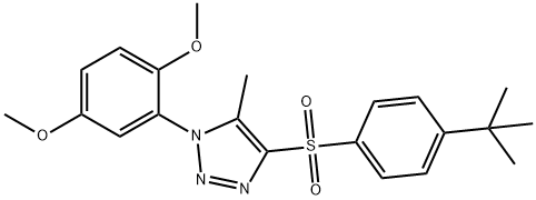 4-(4-tert-butylbenzenesulfonyl)-1-(2,5-dimethoxyphenyl)-5-methyl-1H-1,2,3-triazole Struktur