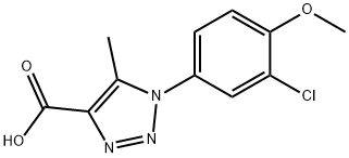 1-(3-chloro-4-methoxyphenyl)-5-methyl-1H-1,2,3-triazole-4-carboxylic acid Struktur