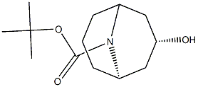 9-Azabicyclo[3.3.1]nonane-9-carboxylic acid, 3-hydroxy-, 1,1-dimethylethyl ester, (3-exo)- Struktur