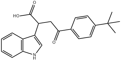 4-[4-(tert-butyl)phenyl]-2-(1H-indol-3-yl)-4-oxobutanoic acid Struktur